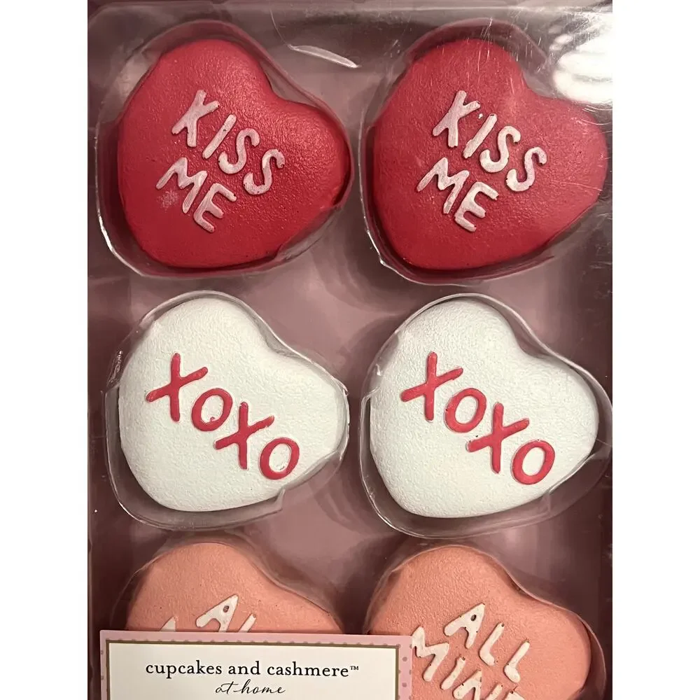 Cupcakes and‎ Cashmere Heart Decor Set 6 – XOXO Kiss Me All Mine NEW